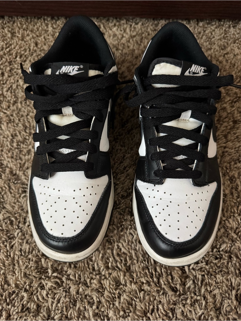 Nike Dunk Low Panda Black White Big Kids Youth Size 7Y Men’s 7 Women’s 8.5